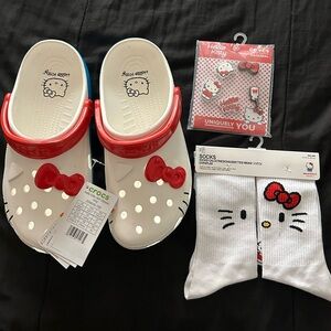 Hello kitty crocs set